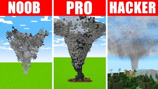 Minecraft NOOB vs. PRO vs. HACKER : TORNADO SURVIVAL CHALLENGE in Minecraft!