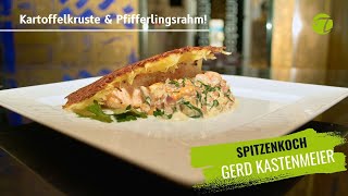 Lachsfilet in Kartoffelkruste an Pfifferlingsrahm Lachsfilet in Kartoffelkruste an Pfifferlingsrahm