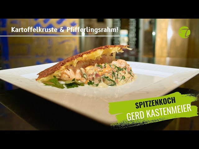 Lachsfilet in Kartoffelkruste an Pfifferlingsrahm Lachsfilet in Kartoffelkruste an Pfifferlingsrahm