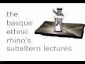 ok, you can now find the lectures by clicking the webpage/blog you'll find here in the basque ethnic rhino's channel (up & left). once in read carefully the 'about' section if you want you take part in the debate. the rules of the game are pretty strict.