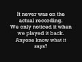Ghost whisper, caught on tape. Ghost whisper, caught on tape.