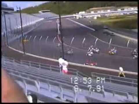 Motorcycle Racer Hits Wall (Loudon New Hampshire)