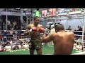 Dorian Price (Tiger Muay Thai) KOs opponent with elbow strike @ Bangla Thai Boxing Stadium