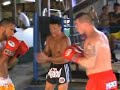 Armin \"Hamza\" Zahir sparring with Paul \"The Sting\" Slowinski