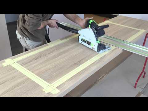 So schneiden wir die Arbeitsplatten aus: