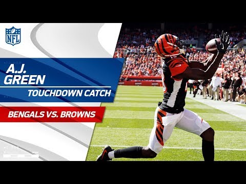 Video: A.J. Green's Huge TD Catch in the Back of the End Zone! | Bengals vs. Browns | NFL Wk 4 Highlights