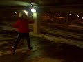 Football on parking lot