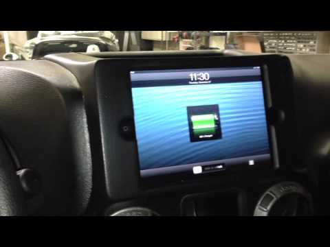 2012 Jeep Wrangelr iPad mini install