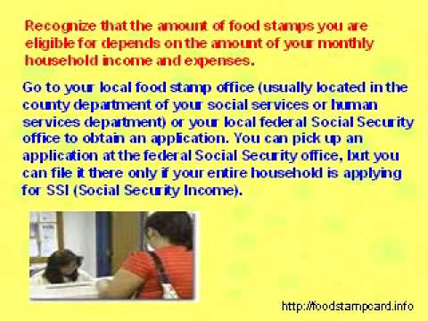 how to apply for food stamps