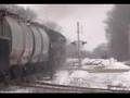 IC&E 6212 slams the diamond at Davis Junction, IL.