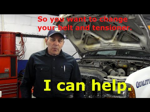 how to change a serpentine belt on a ford f-350