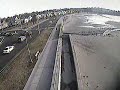 flew the plane 100% from the video goggles view and managed to get a recording on my aiptek media recorder. i am afraid to test the limits of distance for the wireless video and the radio control, but already i can fly much further away with fpv (first person view) than i would with line-of-sight control looking at the plane from the ground. even landing it with goggles is pretty easy. i think i have a lot of practice to do before i can fly through windows like gabriel2584 though...