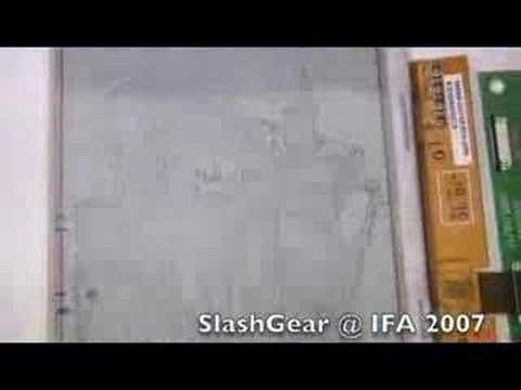 IFA 2007 Exclusive PVI Flexible e Paper video demo YouTube Preview Image