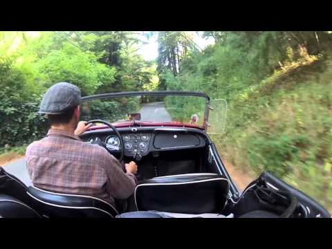 tr3 - Exploring the (bumpy) back roads of Santa Cruz in my 1960 Triumph TR3A - rather steep incline up to Scotts Valley.