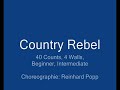 40 count/4 wall/beginner, intermediate 
choreographie:reinhard popp
musik:crazed country rebel,hank williams iii
more info www.mayfield-rebels.de