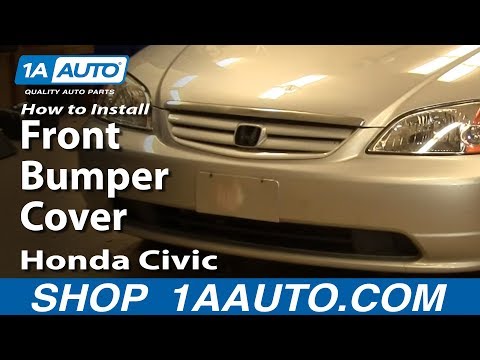 How To Install Replace Remove Front Bumper Cover Honda Civic 01-05 1AAuto.com