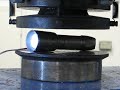 Fenix T1 being crushed. It survived to 20500 lbs.This light was graciously provided by Fenix-Storehttps://www.fenix-store.com/index.php?cPath=22_85Full Review:http://www.candlepowerforums.com/vb/showthread.php?t=183580