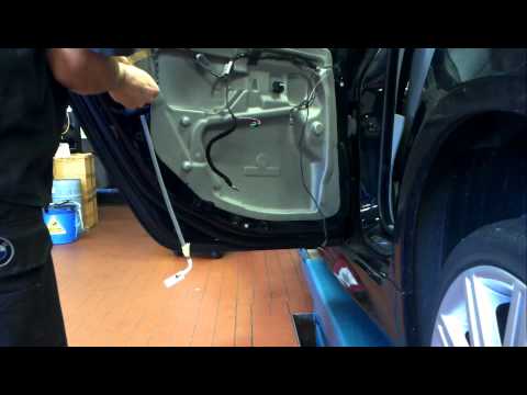 BMW 5 Series E60 Rear door trim removal How to DIY: BMTroubleU