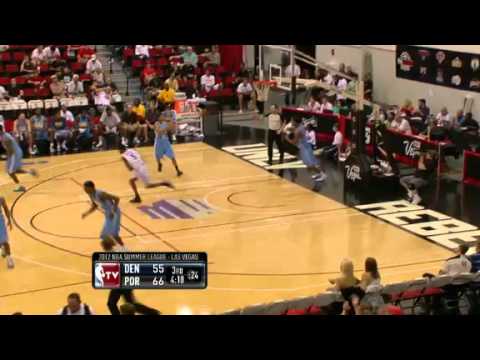 Damian Lillard to Will Barton alley oop dunk