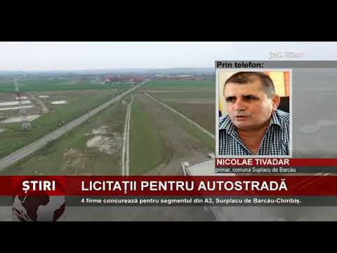 Patru firme, înscrise la licitația pentru contractul de construire a segmentului Suplacu de Barcău-Chiribiș din A3