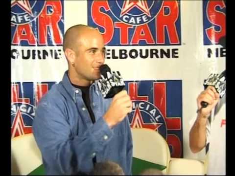 Andre Agassi Presser   Wild footage
