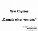 New Rhymes - Damals einer von uns New Rhymes - Damals einer von uns
