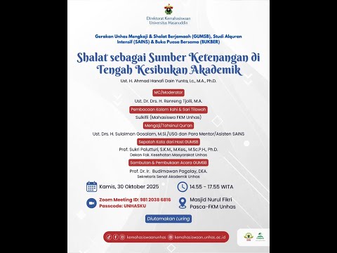 Gerakan Unhas Mengkaji dan Shalat Berjamaah TA 2025/2026