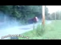 Guy rolls his Dodge Ram SRT-10 while doing burnout