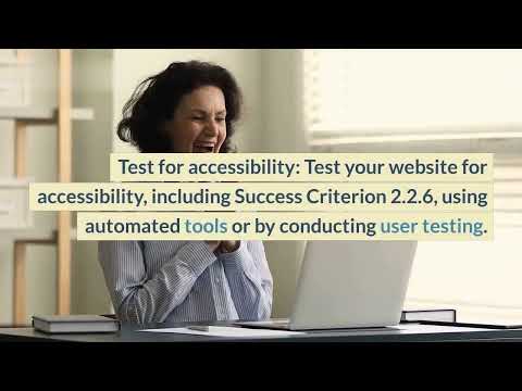 How to implement WCAG 2.1 Success Criterion 2.2.6 Timeouts in code with examples