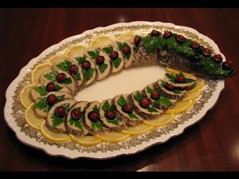 Как украсить горбушу фаршированную