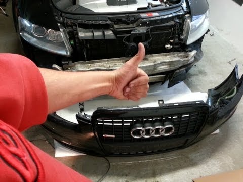 Audi A6 ( 4F ) Frontstoßstange einbauen / ausbauen / demontieren HD
