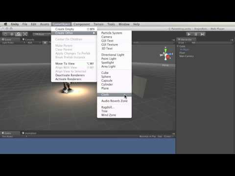 how to attach objects in unity