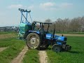 Landini 6860 à la pulvérisation sur le blé (26.04.08)