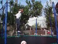 tripple front flip on trampolene