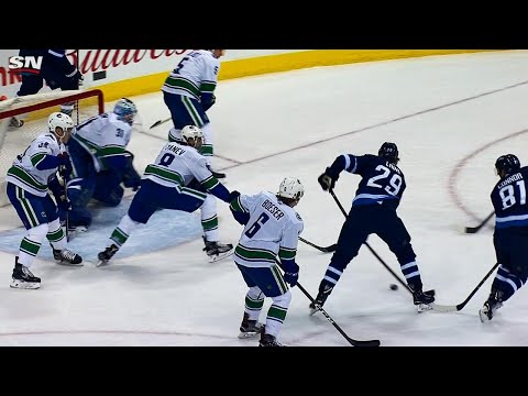 Video: Blake Wheeler puts on breaks, finds Patrik Laine who scores 21st