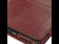 videos de PDair Leather Case for Lenovo Ideapad Lite S9/Ideapad Lite S10 - Book Type (Red/Crocodile Pattern)