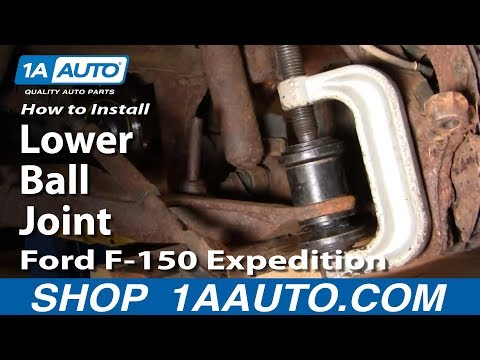 PART 2 How To Install Replace Lower Ball Joint 97-03 Ford F-150 Expedition 1AAuto.com