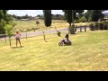 Estelle riding a motorbike!