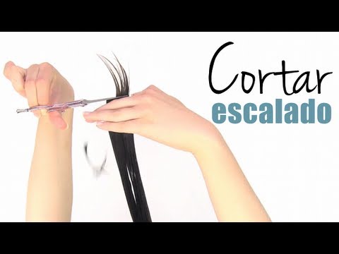 Cómo cortar el cabello escalado a capas