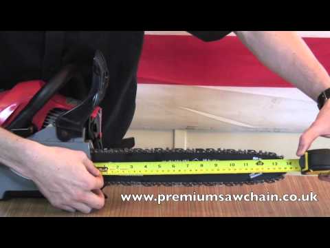 how to measure a bar on a chainsaw