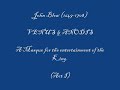 john blow (1649-1708)

venus & adonis.
a masque for the entertainment of de king.

act. i

7.the act tune.
8.adonis,venus.        venus!adonis!
9.hunter�s music,venus hark, hark the rural music sounds.
10.adonis,venus.       adonis will no hunt today.
11.huntsman,adonis,chorus. come, follow the noblest game.
12.entry: a dance by a huntsman.

venus: rosemary joshua, soprano
adonis: gerald finley, baryton
cupid: ribin blazem, contre-tenor
shepherdess: maria cristina kiehr, soprano
shepherds:christopher josey, contre-tenor john bowen, tenor jonathan brown,basse
grace: maria cristina kierh,soprano robin blaze, contra-tenor jonathan brown, basse
huntsman: christopher josey, contre-tenor.
little cupids: sopranos du choeur.

clare college chapel choir, timothy brown

orchestra of the age of enlighenment.
directo. ren� jacobs.