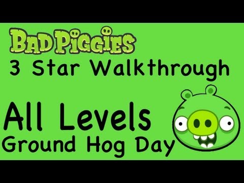 Bad Piggies - All Levels Ground Hog Day Levels 3 Star Walkthrough 1-1 thru 1-IX