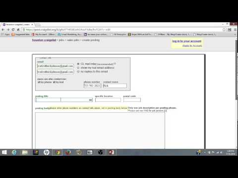 how to post a job on craigslist