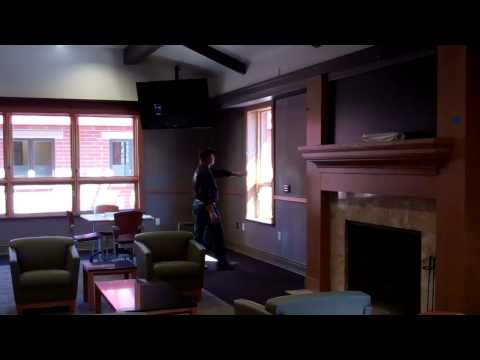 Bobby Joyce from Core Construction gives a tour of the almost completed building.