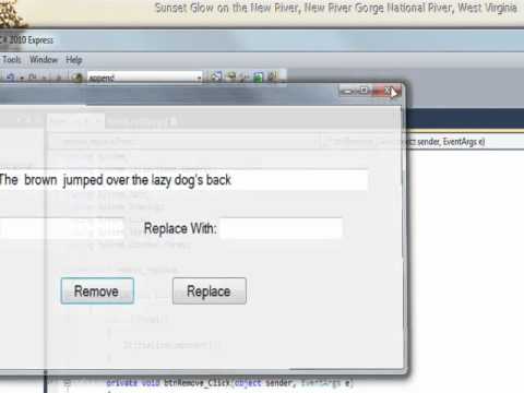 how to remove in c#