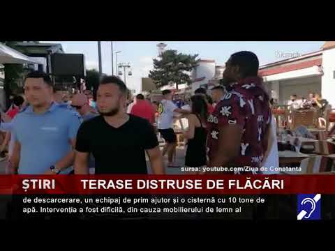 Terase mistuite de incendii, la Mamaia