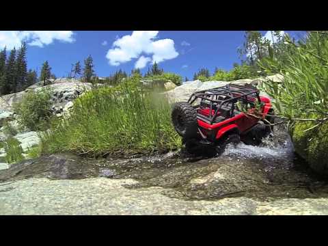 BenderCustoms - SCX10 Jeep Wrangler Unlimited Rubicons - Lake Tahoe - Donner Pass. Two SCX10-JK's rock crawling in one of the mountain creeks on Donner Pass.