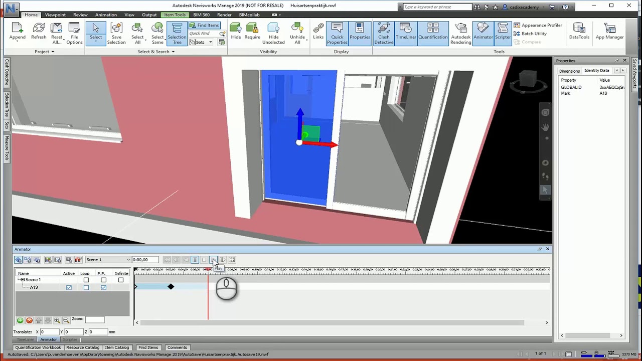 Objecten laten bewegen in Navisworks | Deel 2