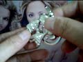 Fashion Rhinestone Pair Couple Key Chain with Kissing Boy and Girl Pendant
