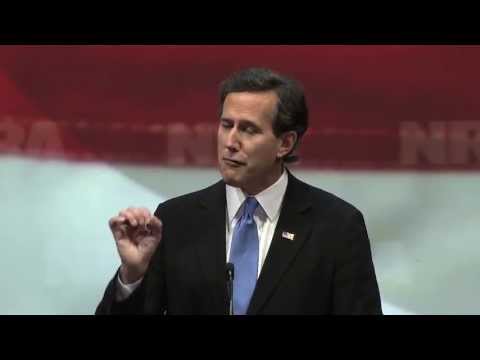 santorum - Former Pennsylvania Sen. Rick Santorum addresses the crowd at the NRA-ILA Leadership Forum, an event of the 2013 NRA Annual Meetings in Houston, Texas. Santo...